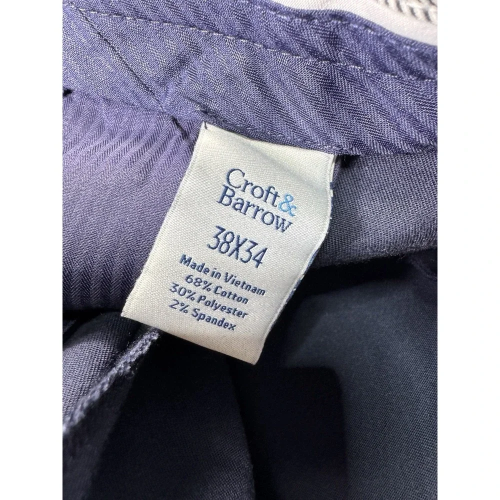 Croft & Barrow No Iron Stretch Khaki Pants Men’s 38x34 (40x34) NWT Classic Fit
